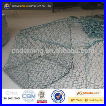 PVC coated Galvanized mesh gabion price/ 3*1*1m double twist Gabion box